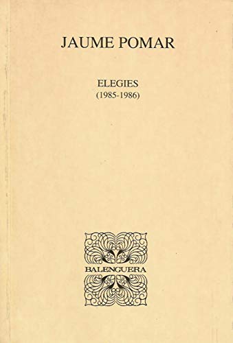 [9788427350816] ELEGIES (1985-1986)