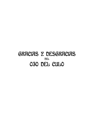 [9788490013632] Gracias y desgracias del ojo del culo
