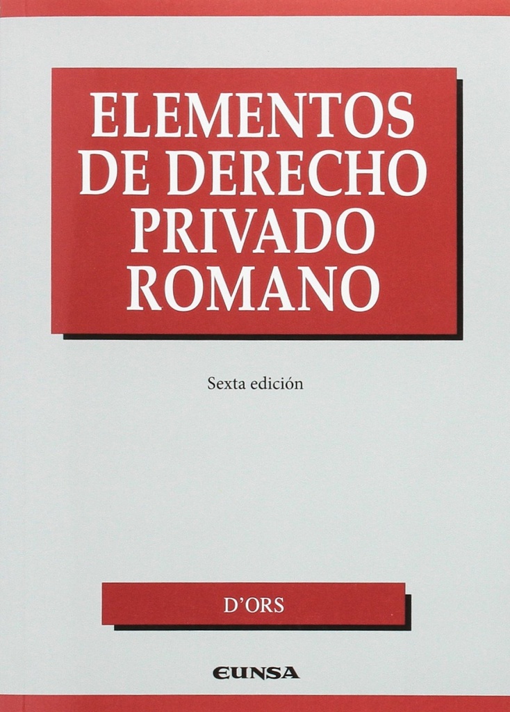 [9788431331627] Elementos de Derecho Privado Romano