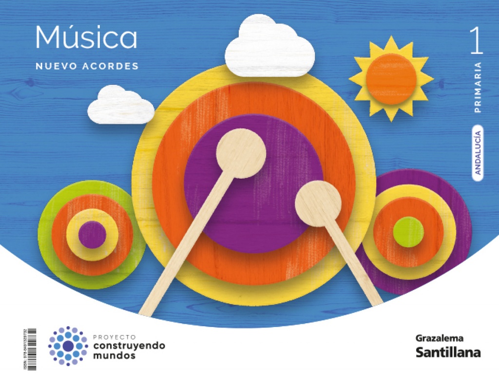 [9788491329732] Música, 1 Primaria, Andalucía, Nuevo acordes, Proyecto Construyendo mundos