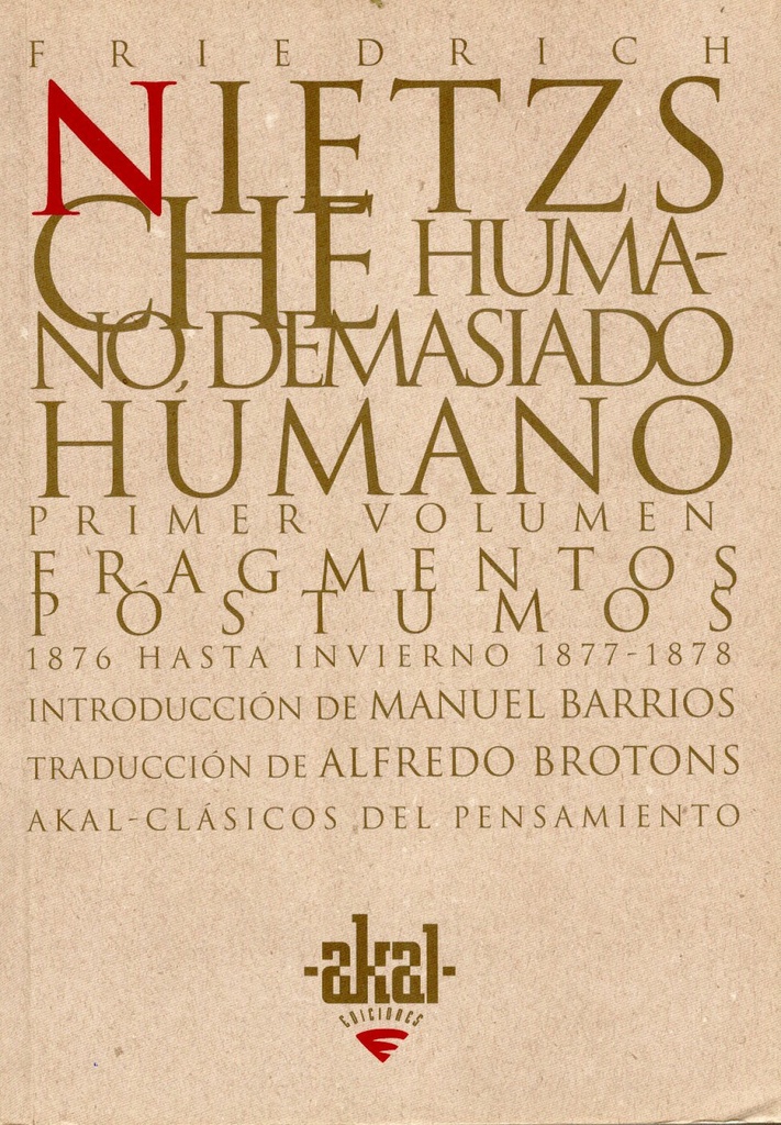[9788446007364] Humano demasiado humano 2 volúmenes
