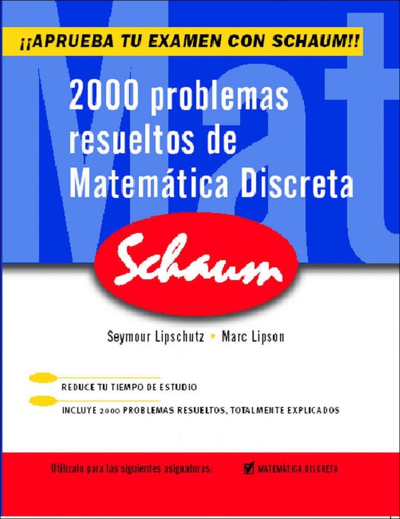 [9788448142780] 2000 Problemas Resueltos de Matematica Discreta.(aprueba Sch