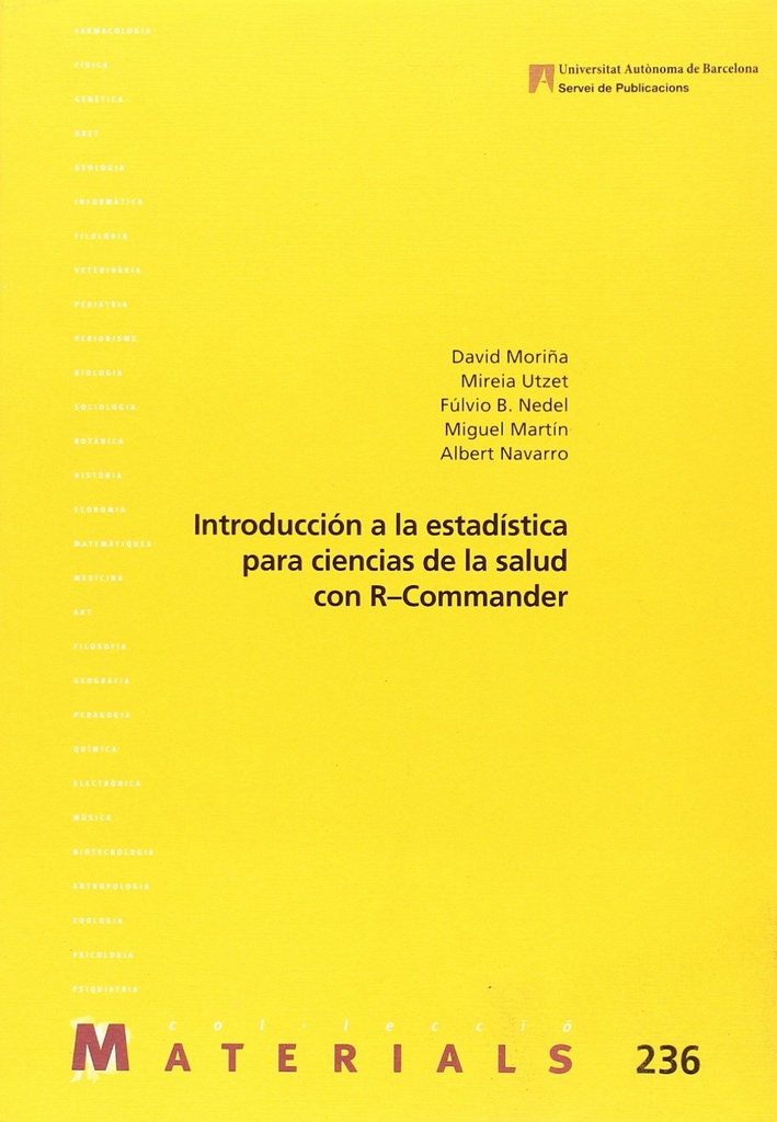 [9788449064500] Introducción a la Estadística R-commander para Ciencias de la Salud