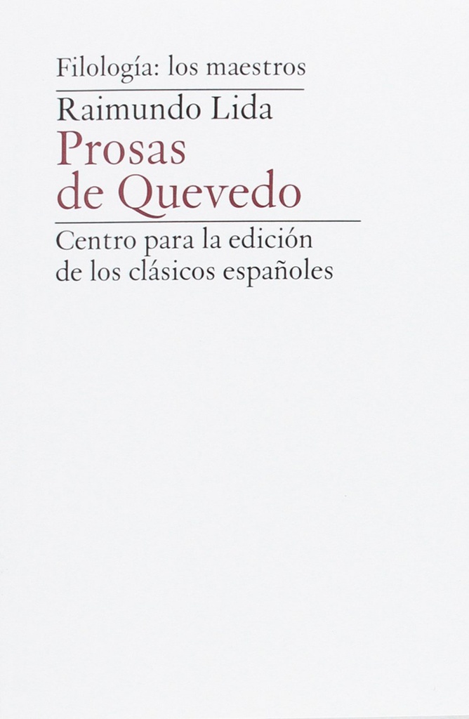 [9788460873747] Prosas De Quevedo