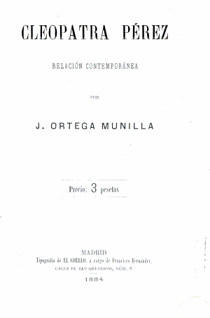 [9788437600659] Cleopatra Perez. Edicion de Juan Egnacio Ferreras