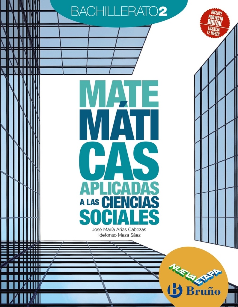 [9788469634226] Matemáticas aplicadas a las Ciencias Sociales 2 Bachillerato Nueva etapa Bruño
