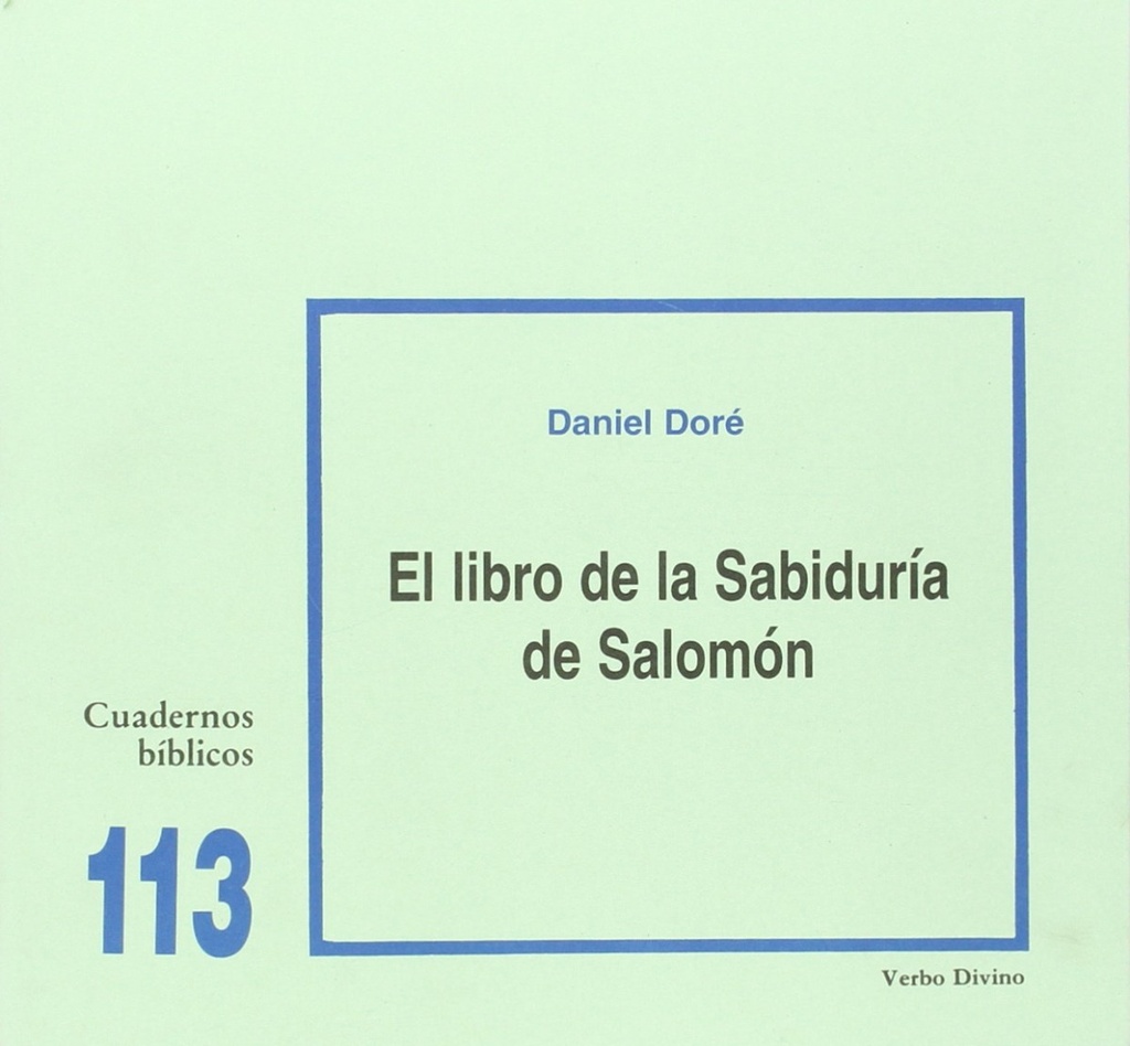 [9788481694741] libro Sabiduria Salomon.(Cuadernos Biblicos)