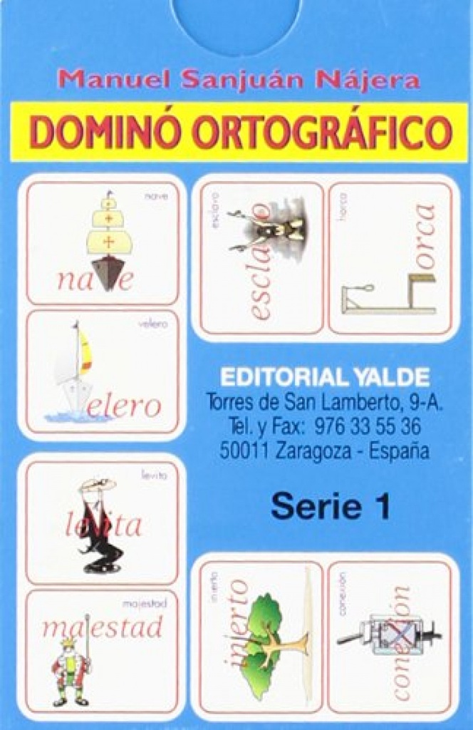 [9788487705373] Domino Ortografico (5-12 Años) 36 Cartas