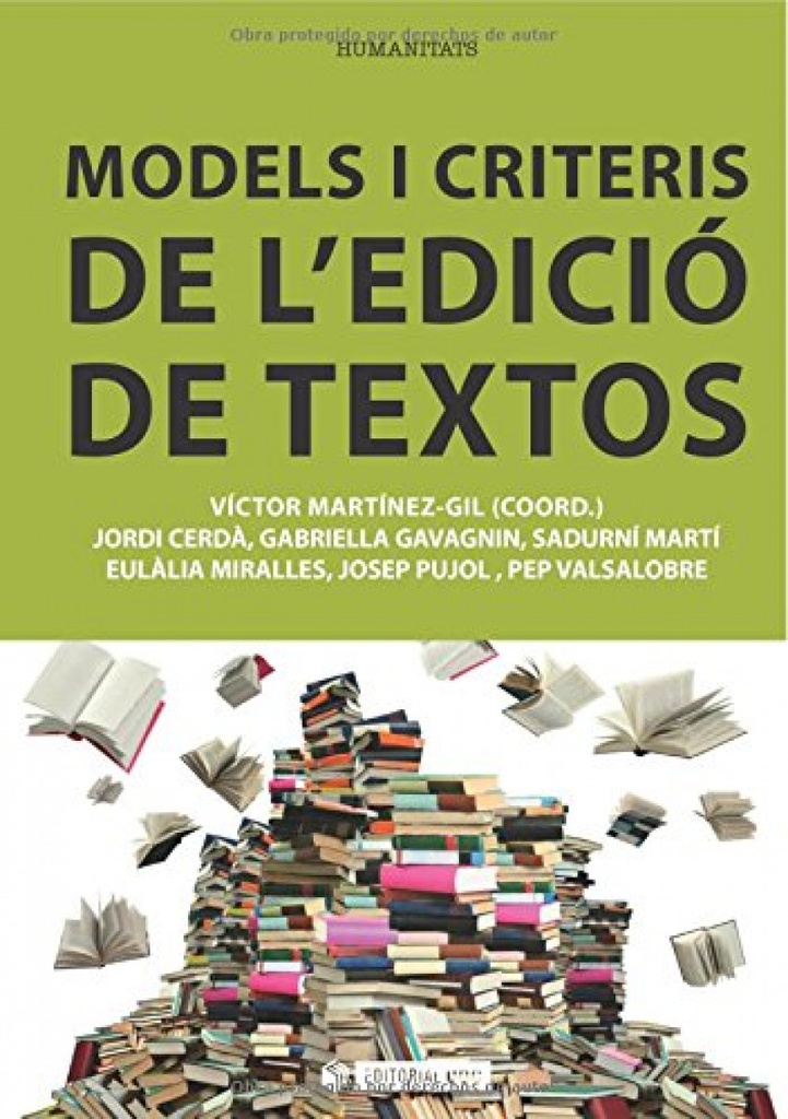 [9788490299593] Models i criteris de l'edició de textos