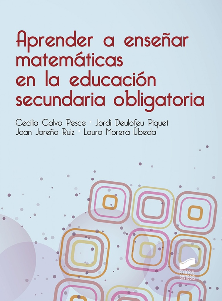 [9788490774205] Aprender a Enseñar Matematicas en la Educacion Ecundaria Obligatoria