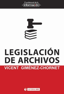 [9788491169895] Legislación de Archivos