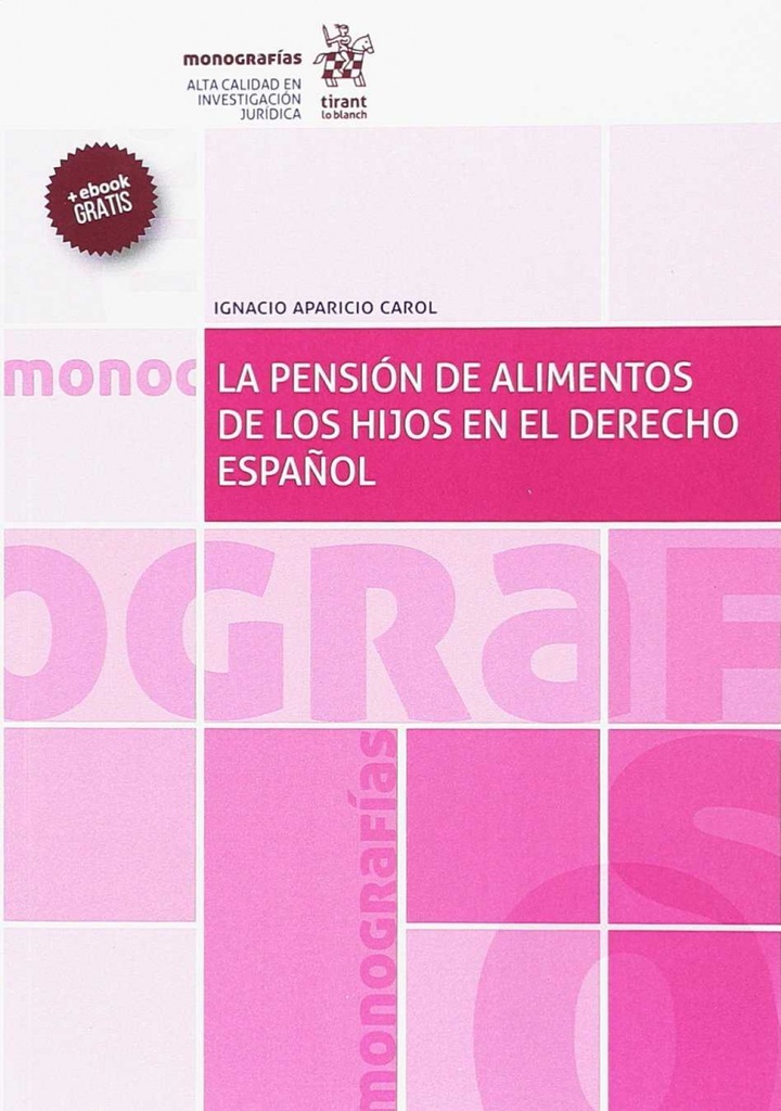 [9788491698548] La Pensión de Alimentos de los Hijos en el Derecho Español