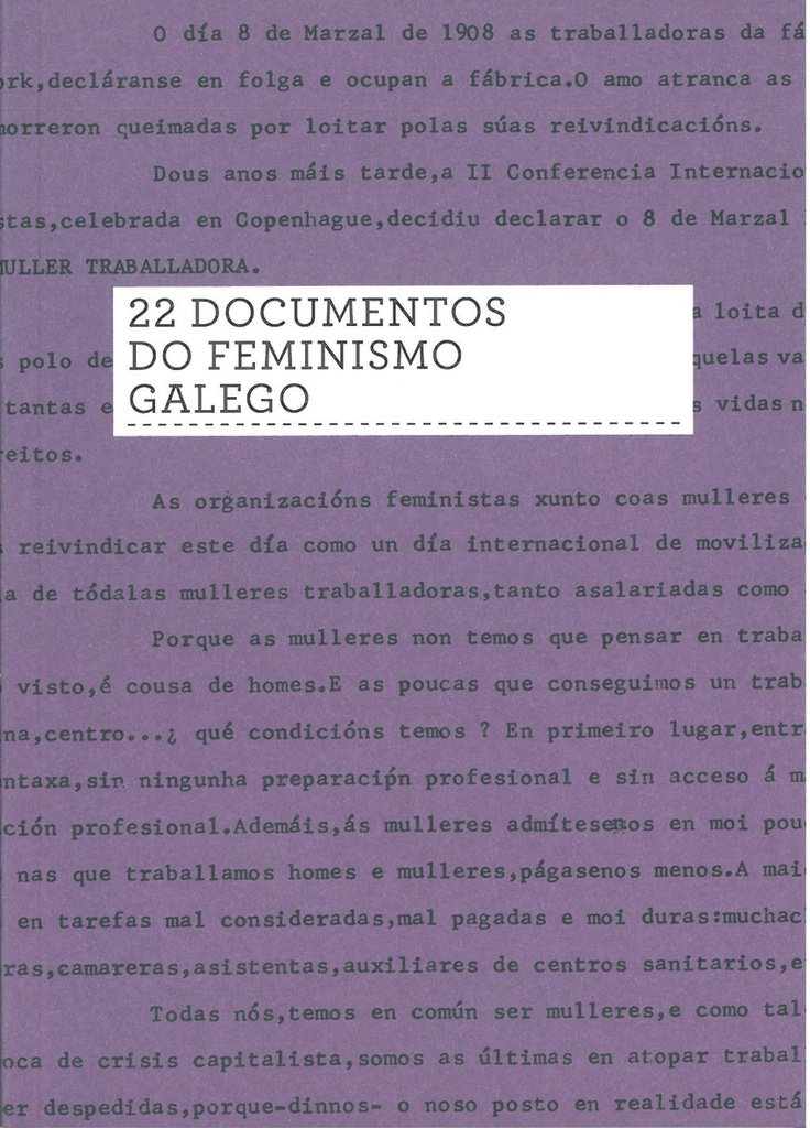 [9788493610043] 22 DOCUMENTOS DO FEMINISMO GALEGO