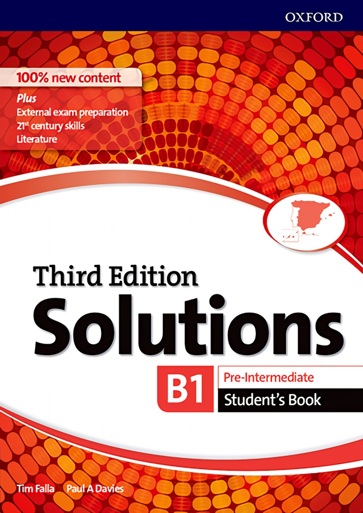 [9780194523646] SOLUTIONS PRE INTERMEDIATE STUDENT'S BOOK THIRD EDITION 2017 B1 B2