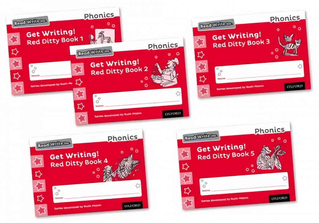 [9780198373902] READ WRITE INC PHONICS GET WRITING! RED DITTY BOOKS 1-5 MIXED