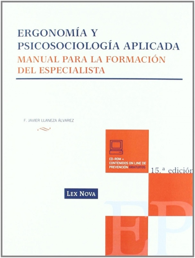 [9788498981193] Ergonomia y psicosociologia aplicada: manual para formacion