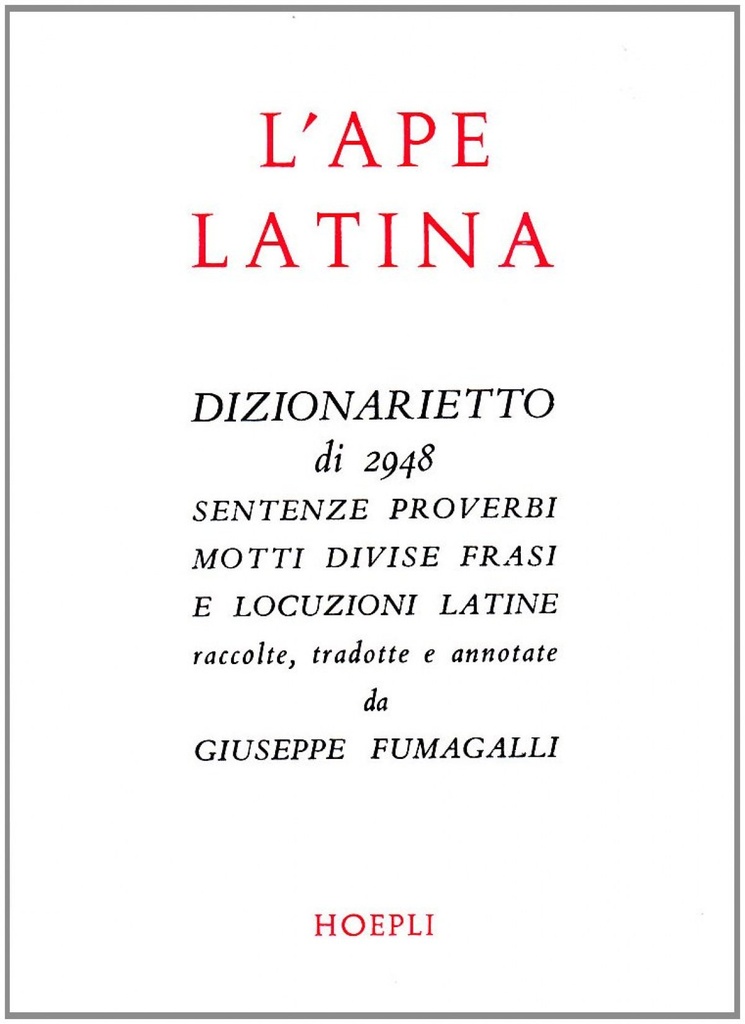 [9788820300333] L'ape latina