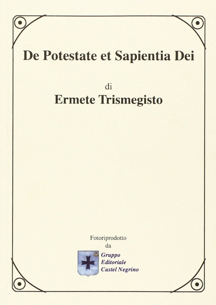 [9788889662144] De potestate et sapientia dei