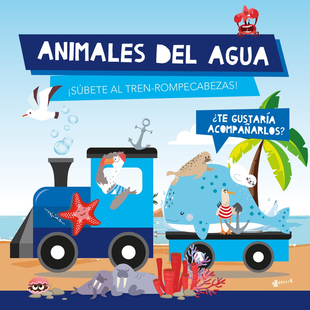 Animales de Agua ("tren Rompecabezas")