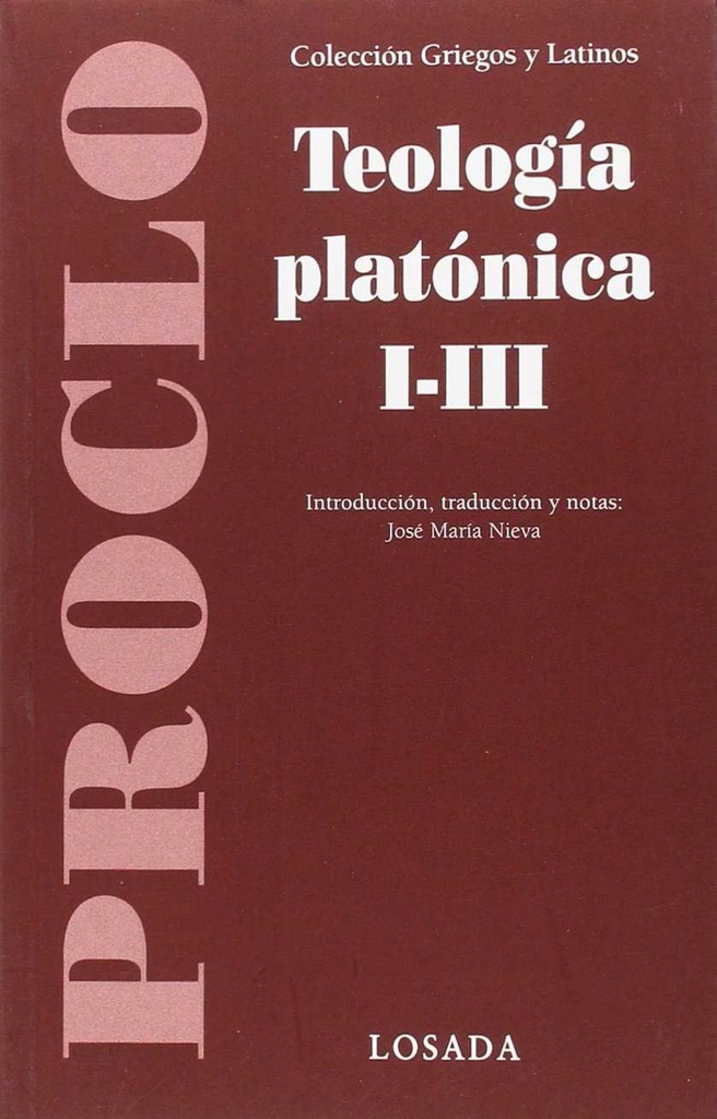 [9789500399128] Teologia Platonica I-iii