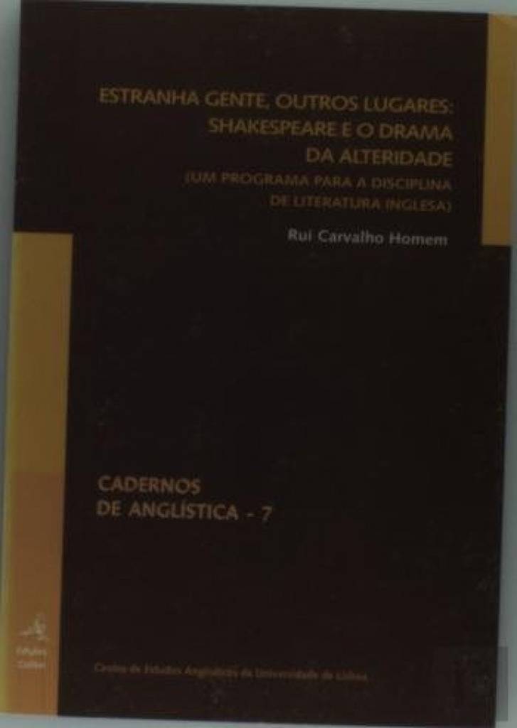 [9789727724109] Estranha Gente, Outros Lugares: Shakespeare e o Drama Da Alteridade(um Programa