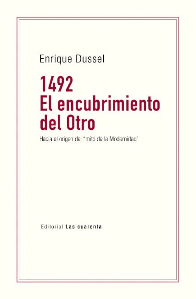 [9789874936950] El Encubrimiento del Otro