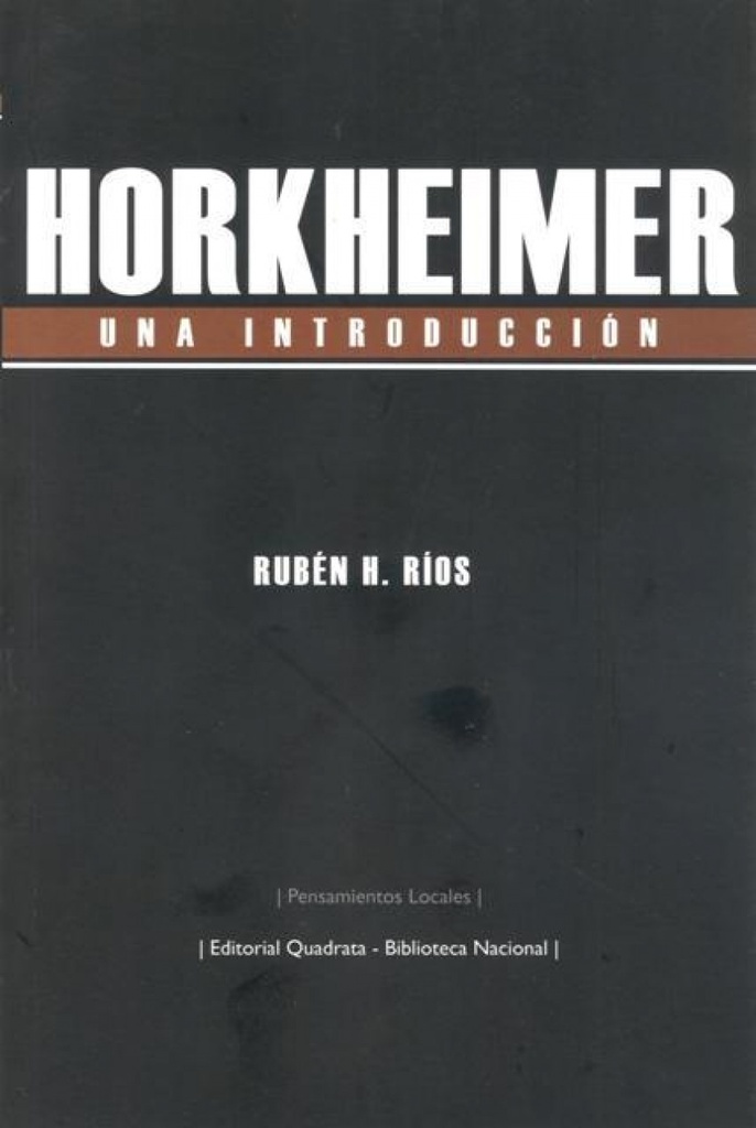 [9789876310345] HORKHEIMER. Una introducción