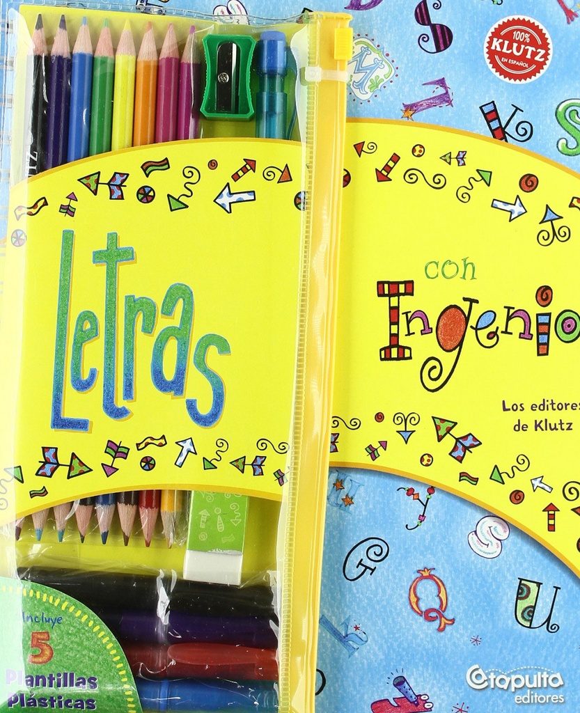 [9789876370189] Letras con ingenio.(100% klutz español).(+lapices, goma...)