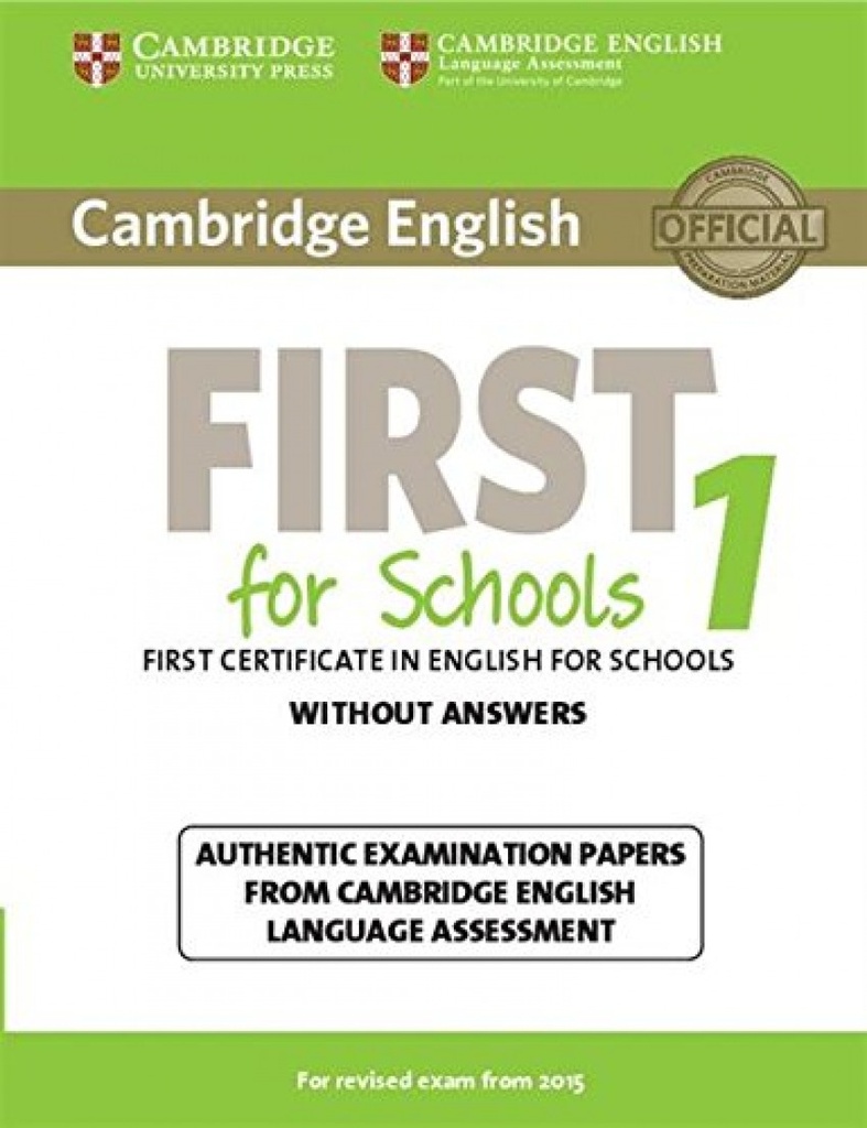 [9781107692671] Cambridge english first schools 1. Student without key