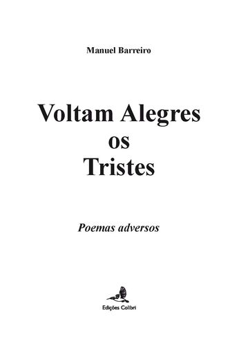 [9789896893903] Voltam Alegres os Tristes - Poemas adversos