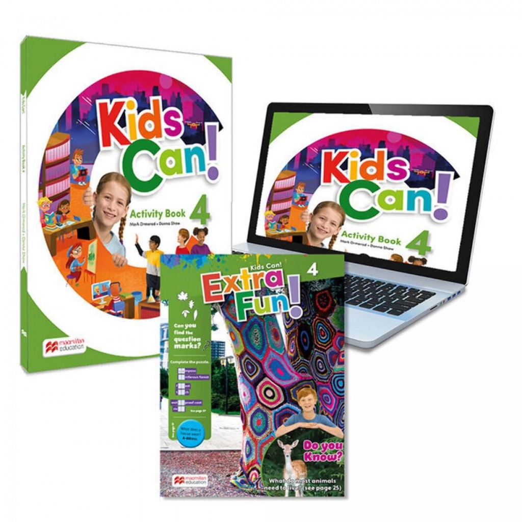 [9781380053145] KIDS CAN! 4 Activity Book: Cuaderno de actividades impreso + acceso a la versión digital y app Navio