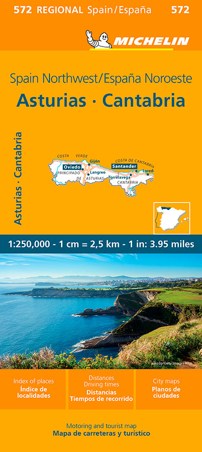 [9782067263017] España noroeste - Asturias Cantabria Mapa regional 572 (2024)