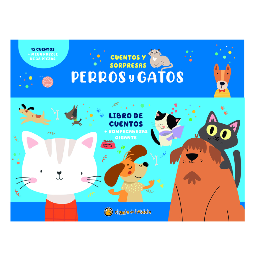 [9786313071821] Perros y Gatos (Caja con Libro+Puzle) ('Cuentos y sorpresas')