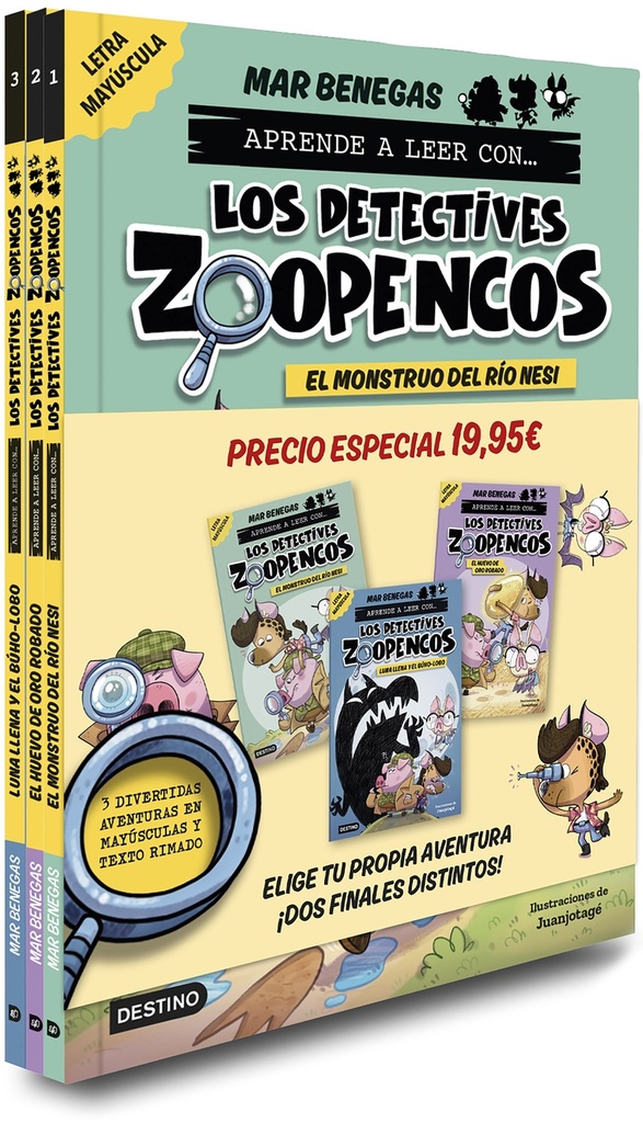 [9788408300946] Pack Aprende a leer con... ¡Los Detectives Zoopencos! 1, 2 y 3: En letra