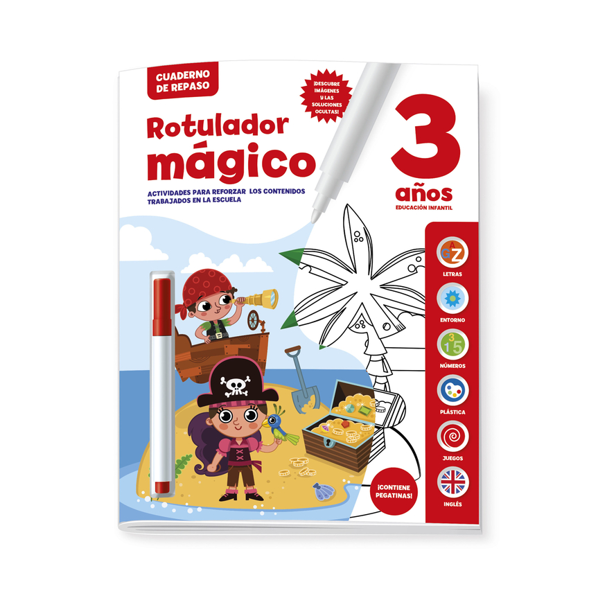[9788410133464] CUADERNO DE REPASO 3 AÑOS - ROTULADOR MAGICO