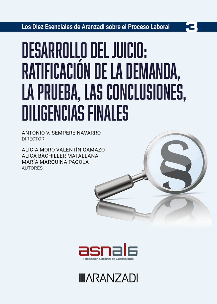 Desarrollo del juicio: ratificación de la demanda, la prueba, las conclusiones, diligencias finales (Los diez esenciales, serie 