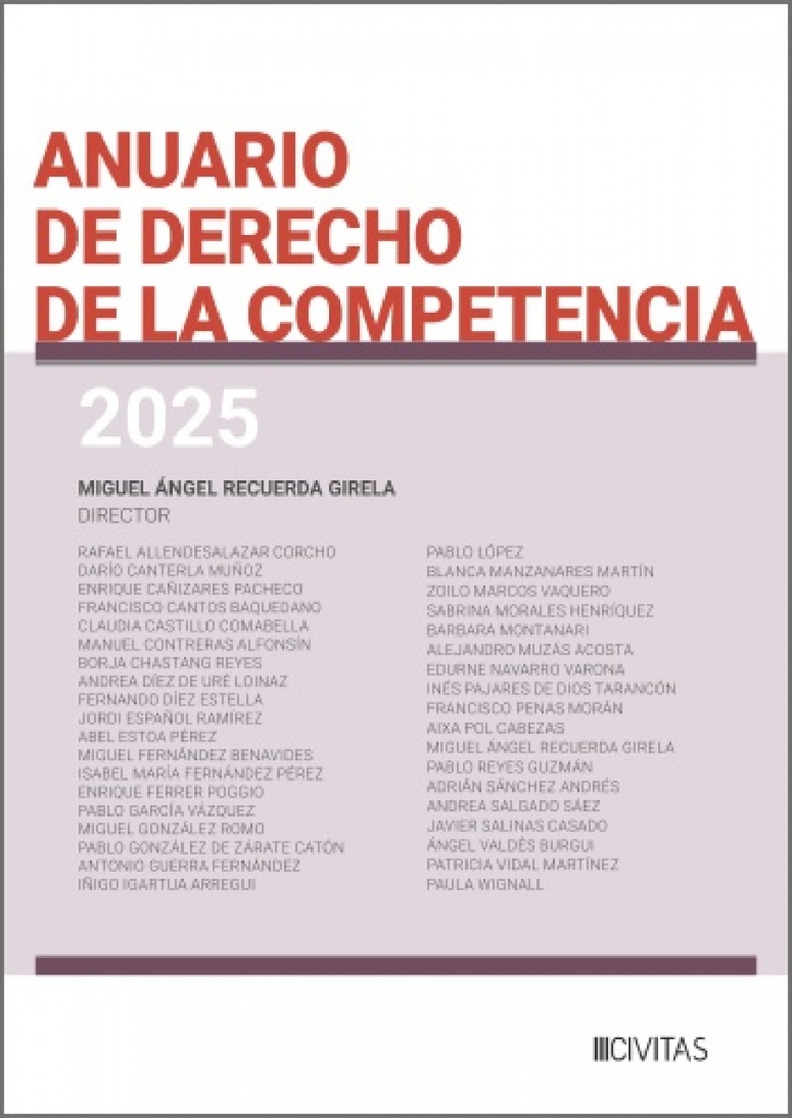 [9788410852945] Anuario de Derecho de la Competencia 2025