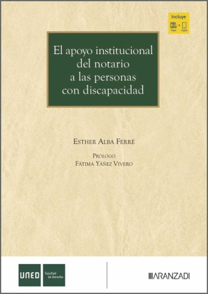 [9788410854918] Apoyo institucional notario a las personas con discapacidad