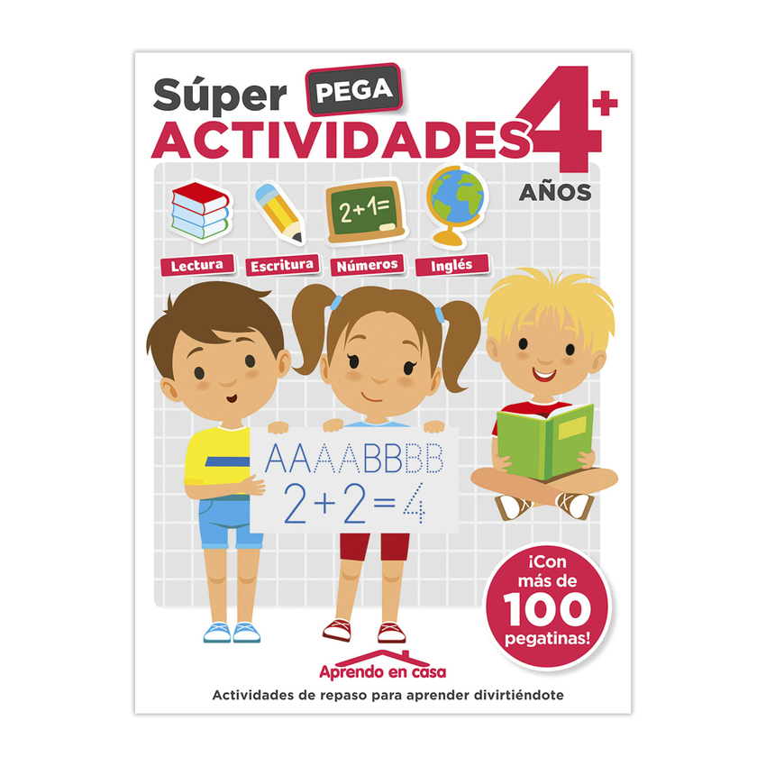 [9788411512916] APRENDO EN CASA SÚPER PEGA ACTIVIDADES 4+