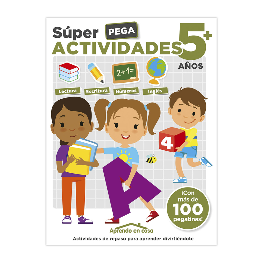 [9788411512923] APRENDO EN CASA SÚPER PEGA ACTIVIDADES 5+