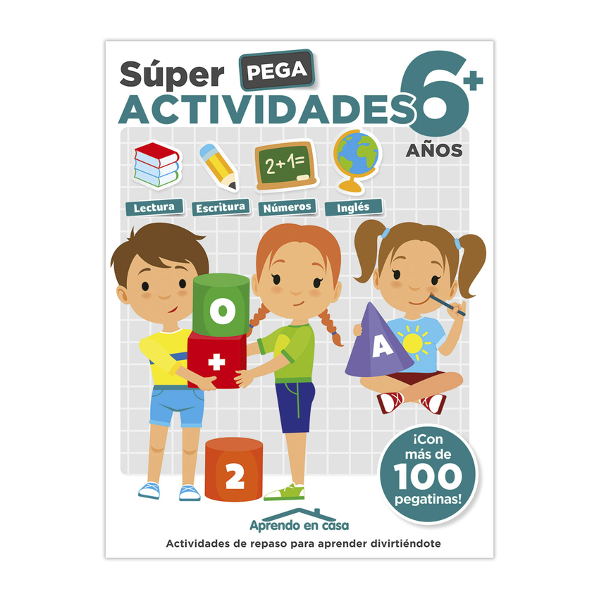 [9788411512930] APRENDO EN CASA SÚPER PEGA ACTIVIDADES 6+