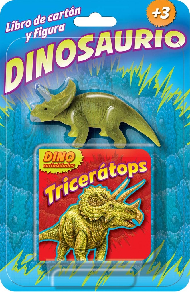 [9781642692778] Triceratops Libro de Carton y Figura Dinosaurio