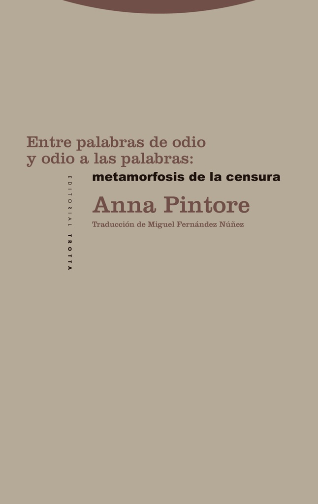 [9788413643069] Entre palabras de odio y odio a las palabras: metamorfosis de la censura