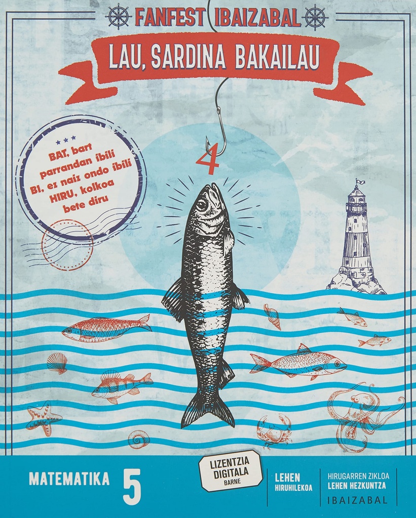 [9788413702391] LAU,SARDINA BAKAILAU.MATEMATIKA 5.LMH FANFEST. EUSKADI 2022