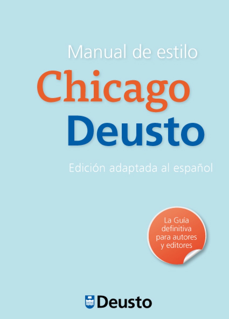 MANUAL DE ESTILO CHICAGO DEUSTO