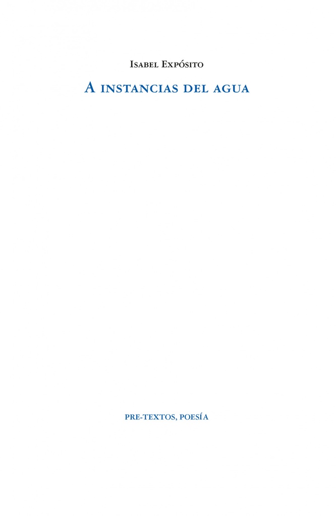 A instancias del agua