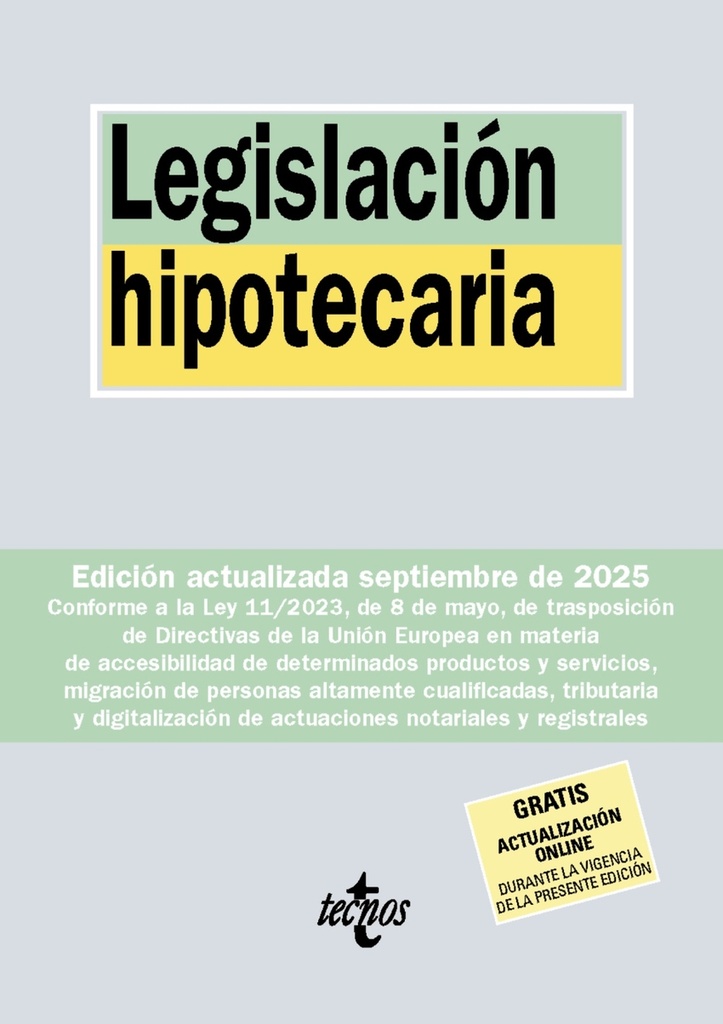 [9788430993024] Legislación hipotecaria