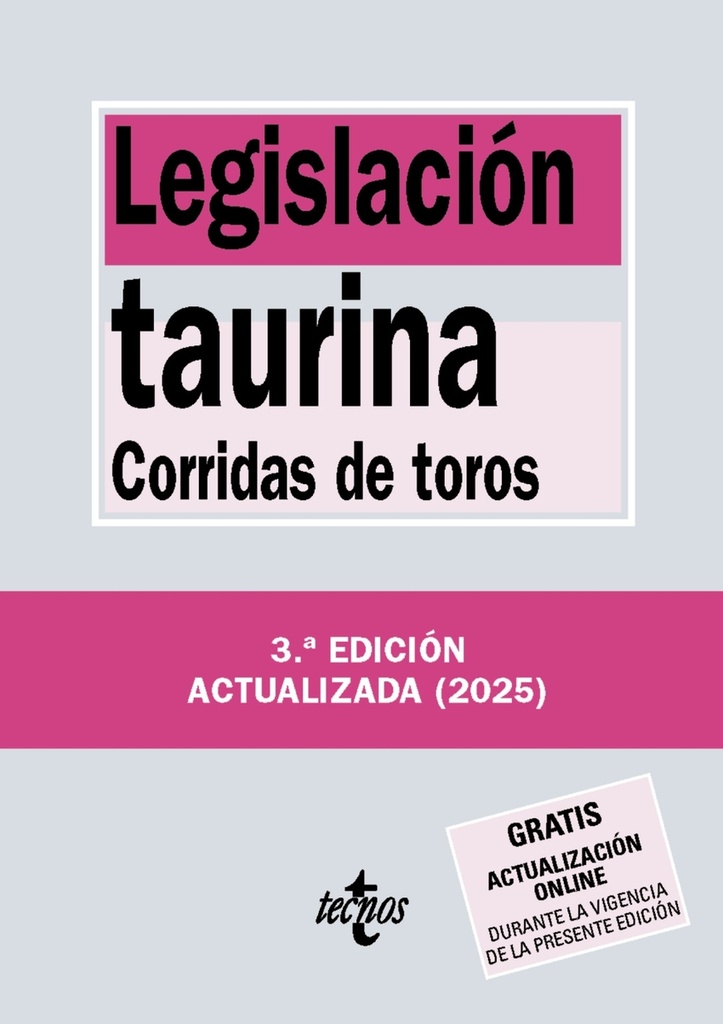 [9788430993710] Legislación taurina