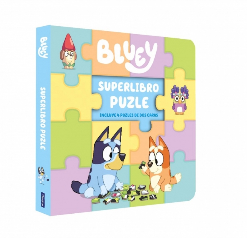 [9788448871291] Bluey. Libro juguete - Superlibro puzzle. 4 puzles de dos caras para leer y jugar
