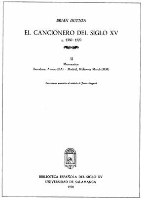 [9788460074151] El Cancionero del Siglo XV, (c.1360-1520) Volumen II.